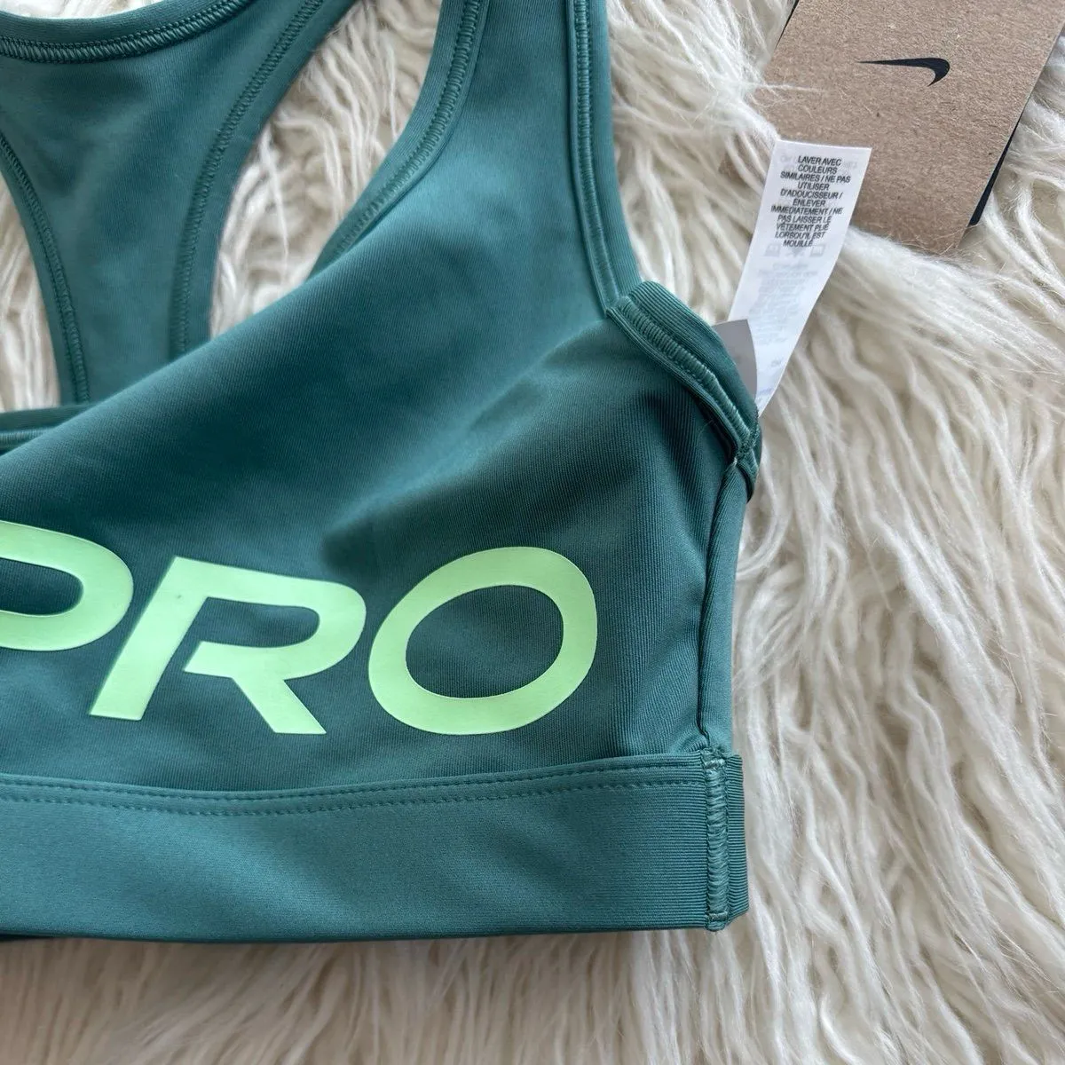 Nike Pro Swoosh Light Support Sports Bra Bicoastal White Size Small - Image 6