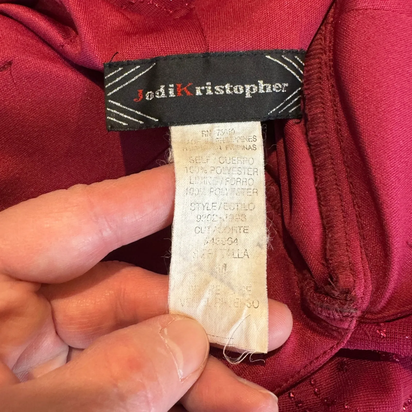 Vintage Y2K Jodi Kristopher Halter Maxi Dress Juniors Medium Pink Sparkle Fairy - Image 11