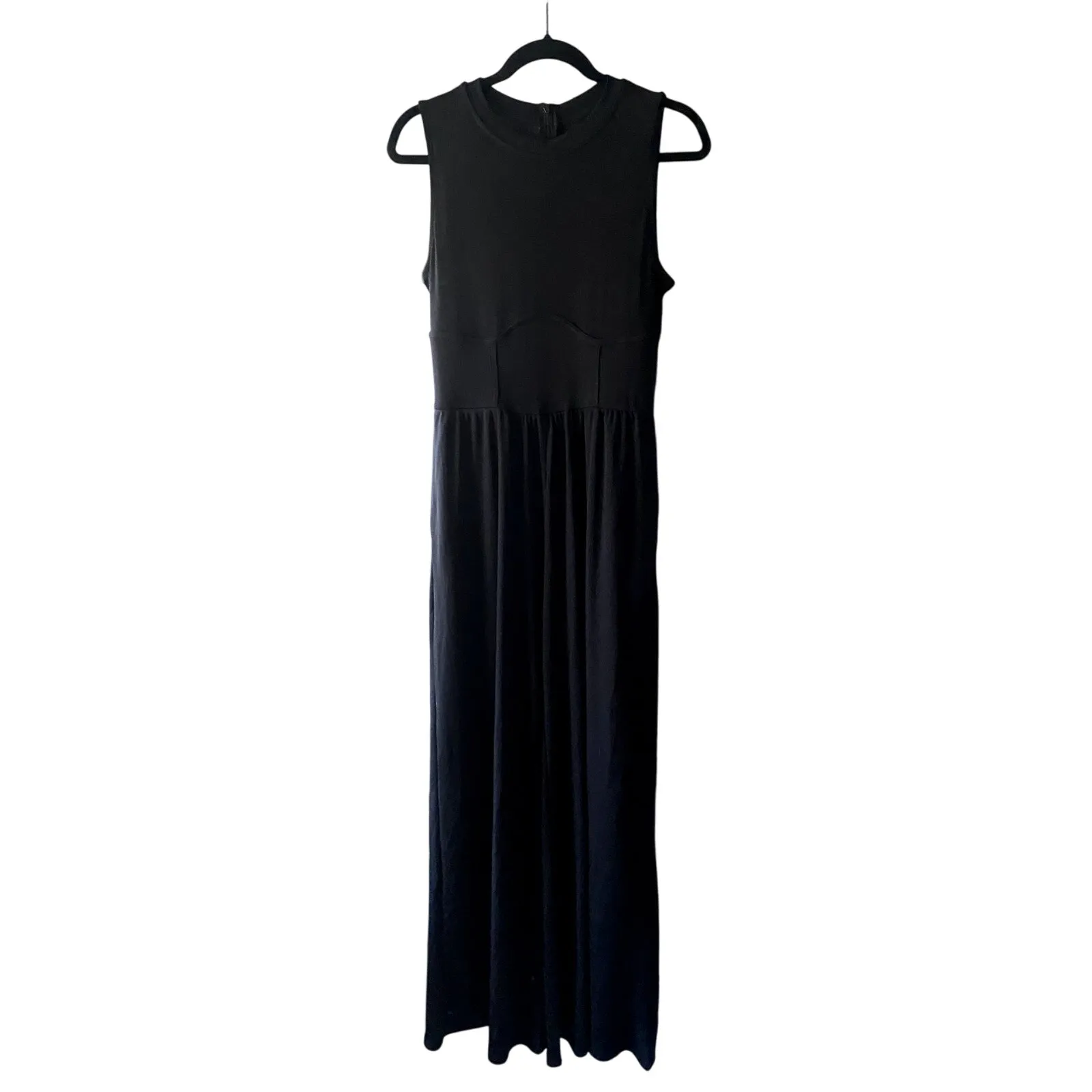 Cider Viral Slimming Black Jumpsuit Large Wide Leg Lounge Date Night‎ Minimalist - Image 2