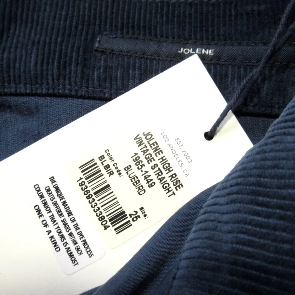 NWT Citizens of Humanity Jolene in Bluebird Straight Cord Corduroy Pants 25 - Image 3