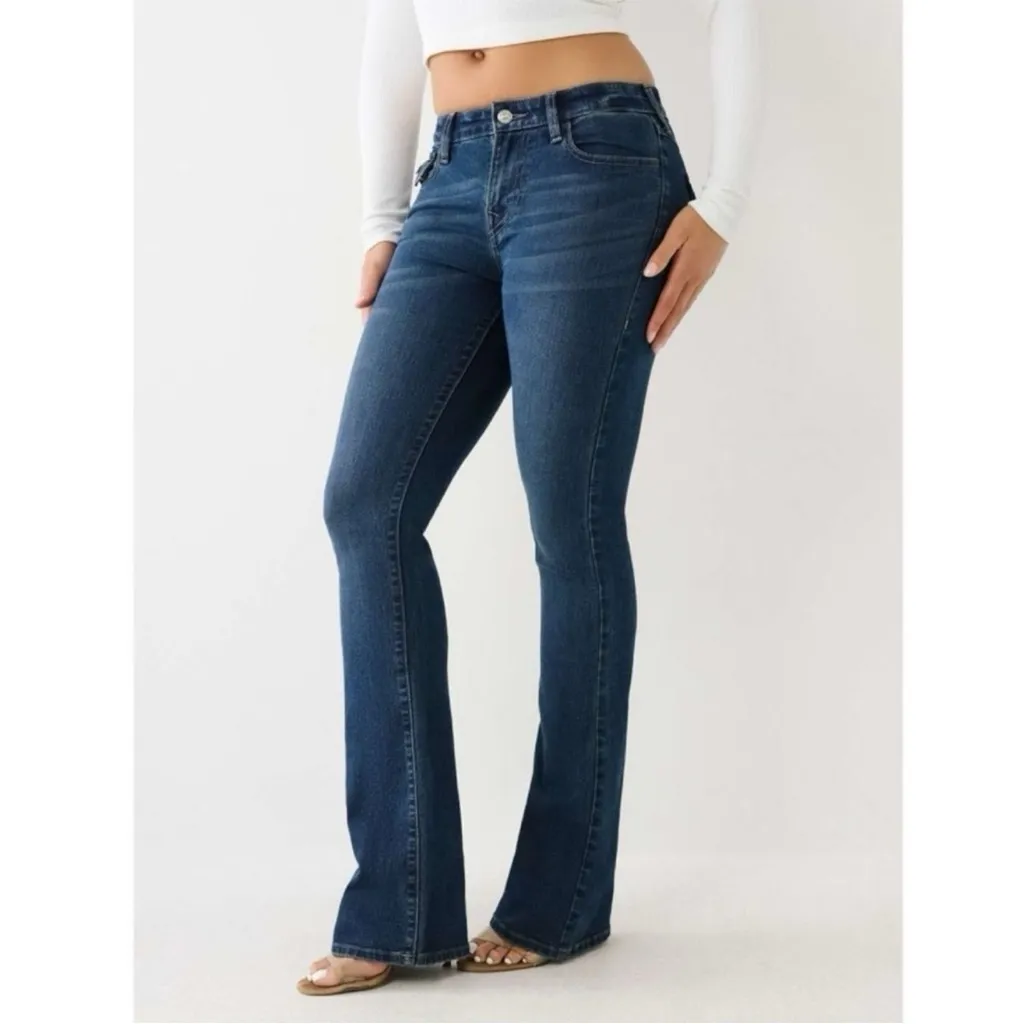 True Religion Becca SN Crystal Bootcut Jeans in Dark Glacial Size 29 Y2K - Image 10