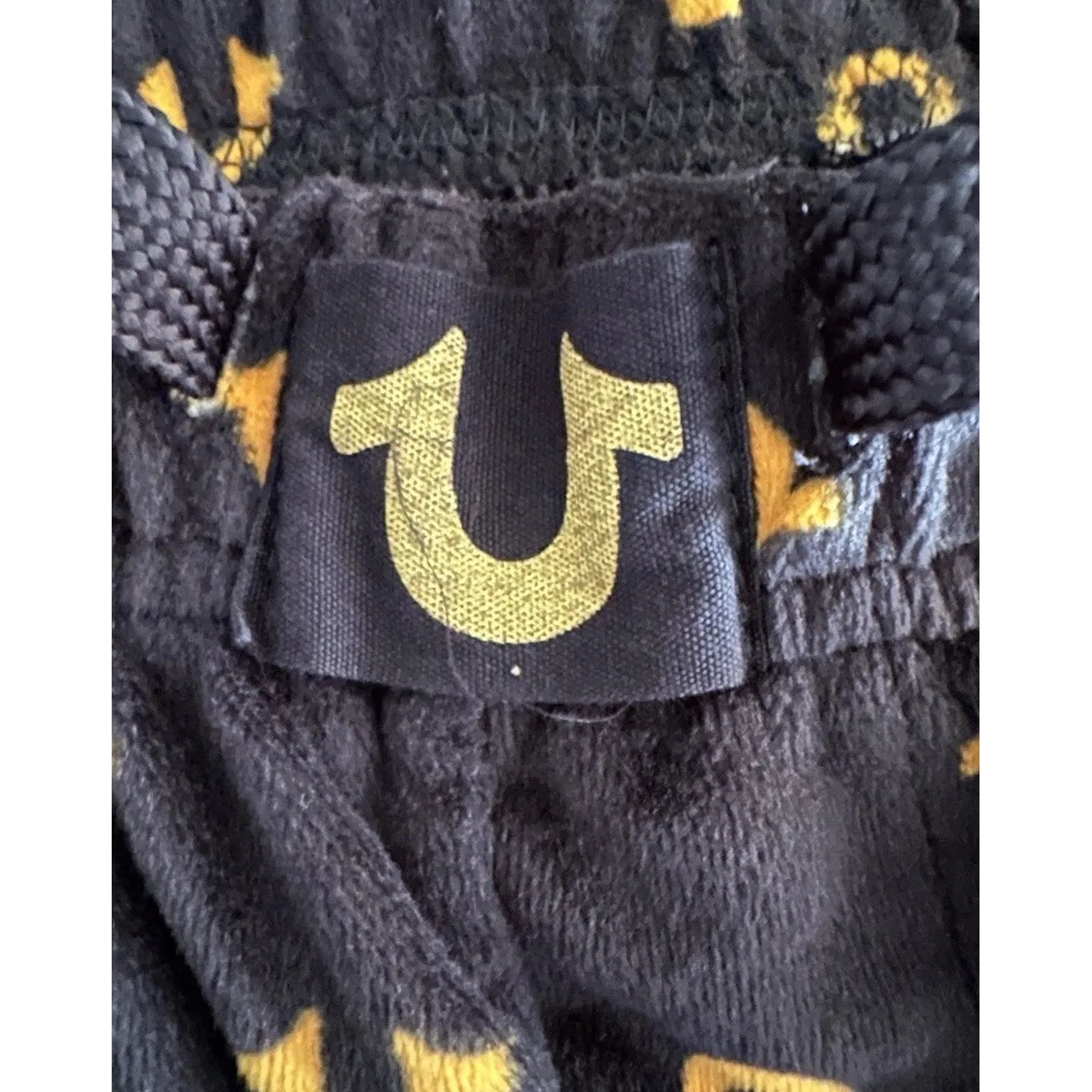 True Religion Lounge Pants Mens Medium Black Logo Pajama Sleep Bottoms - Image 5