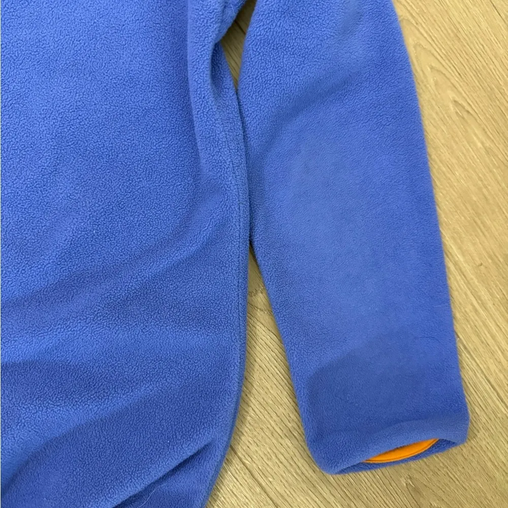 Patagonia Blue Fleece Pullover with Orange Accents - Image 6