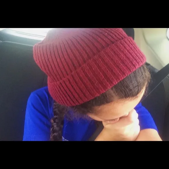 Forever 21 Burgundy Beanie - Image 2