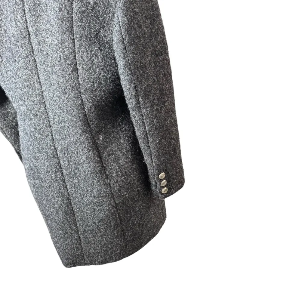 Coldwater Creek Gray Wool Blend Coat Faux Fur Trim Women’s PM 10–12 - Image 7