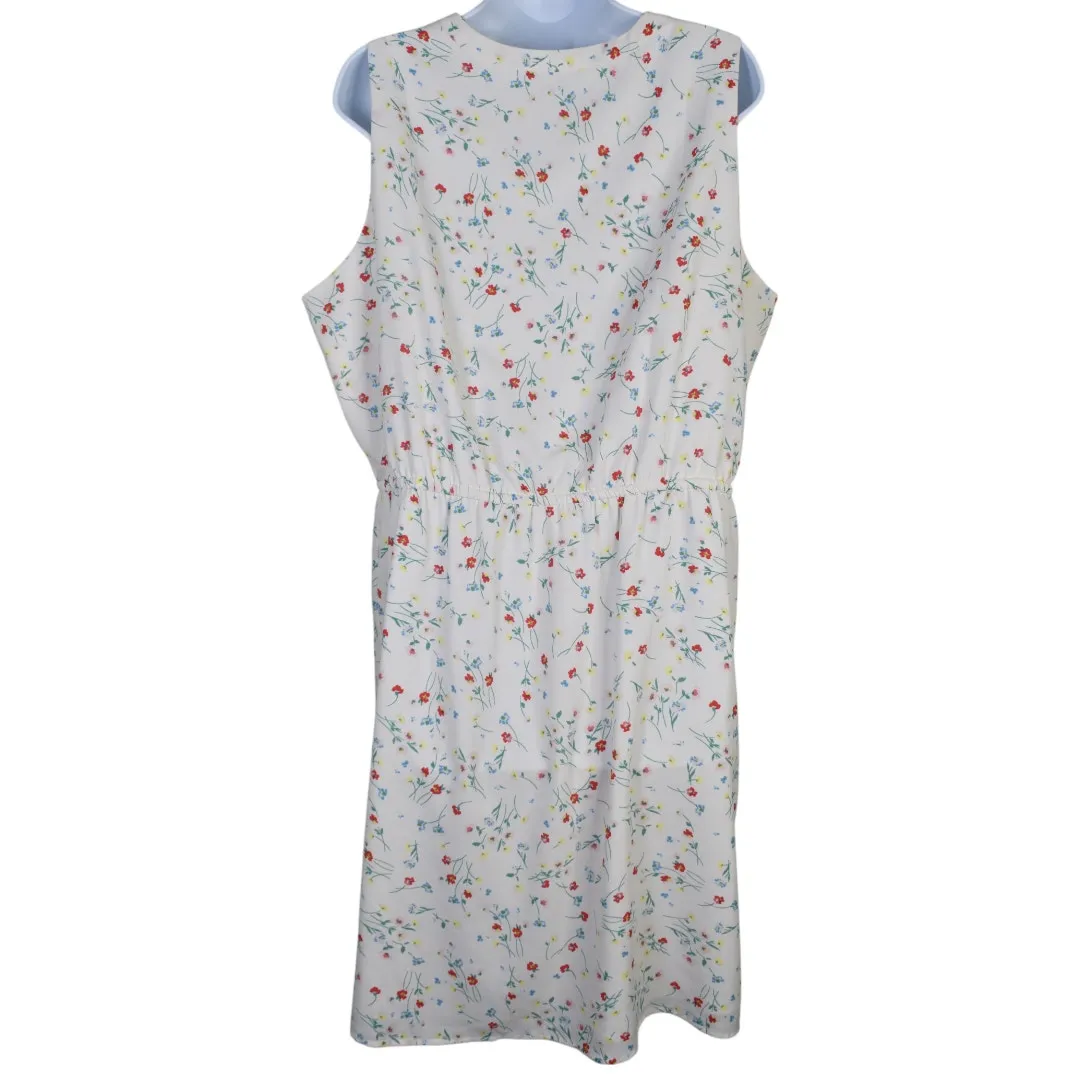 41 Hawthorn Sleeveless Floral Dress Cottagecore Milkmaid Whimsical‎ Feminine 1X - Image 3