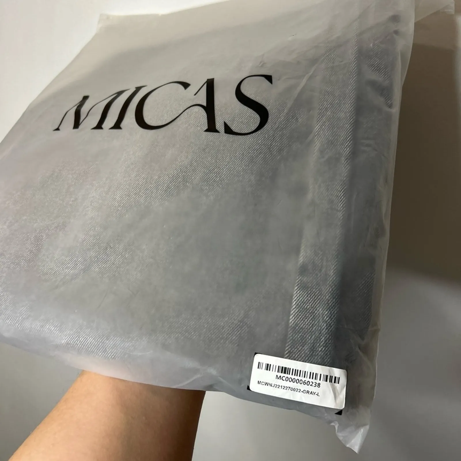 Micas Asymmetric Waist Straight Leg Denim Jeans L NWT - Image 3