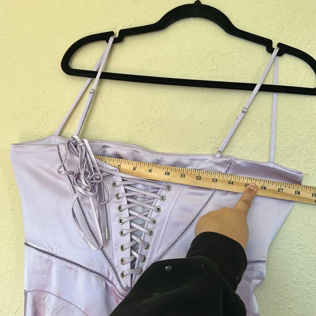 House of L D-DD‎ 'Anabella' Orchid Lace Up Maxi Dress NWOT - Image 13