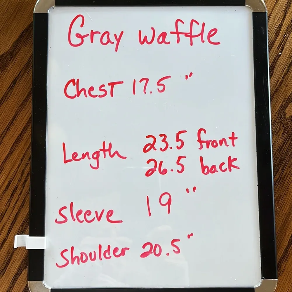 Waffle Top Gray Flowy Lightweight High Low Womens Small - Image 8