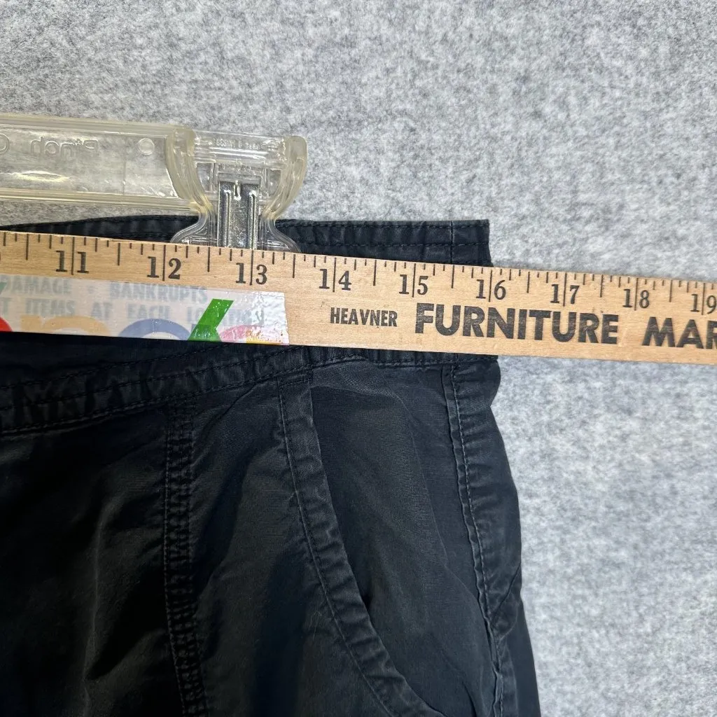 Nike Capri Utility Pants Women Medium Drawstring Zip Pocket 2007 Y2K Black - Image 9