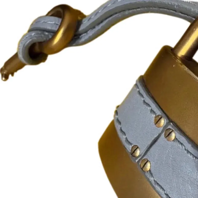 Chloé Paddington Blue Gray Leather Gold Hardware Padlock and Key Replacement - Image 3