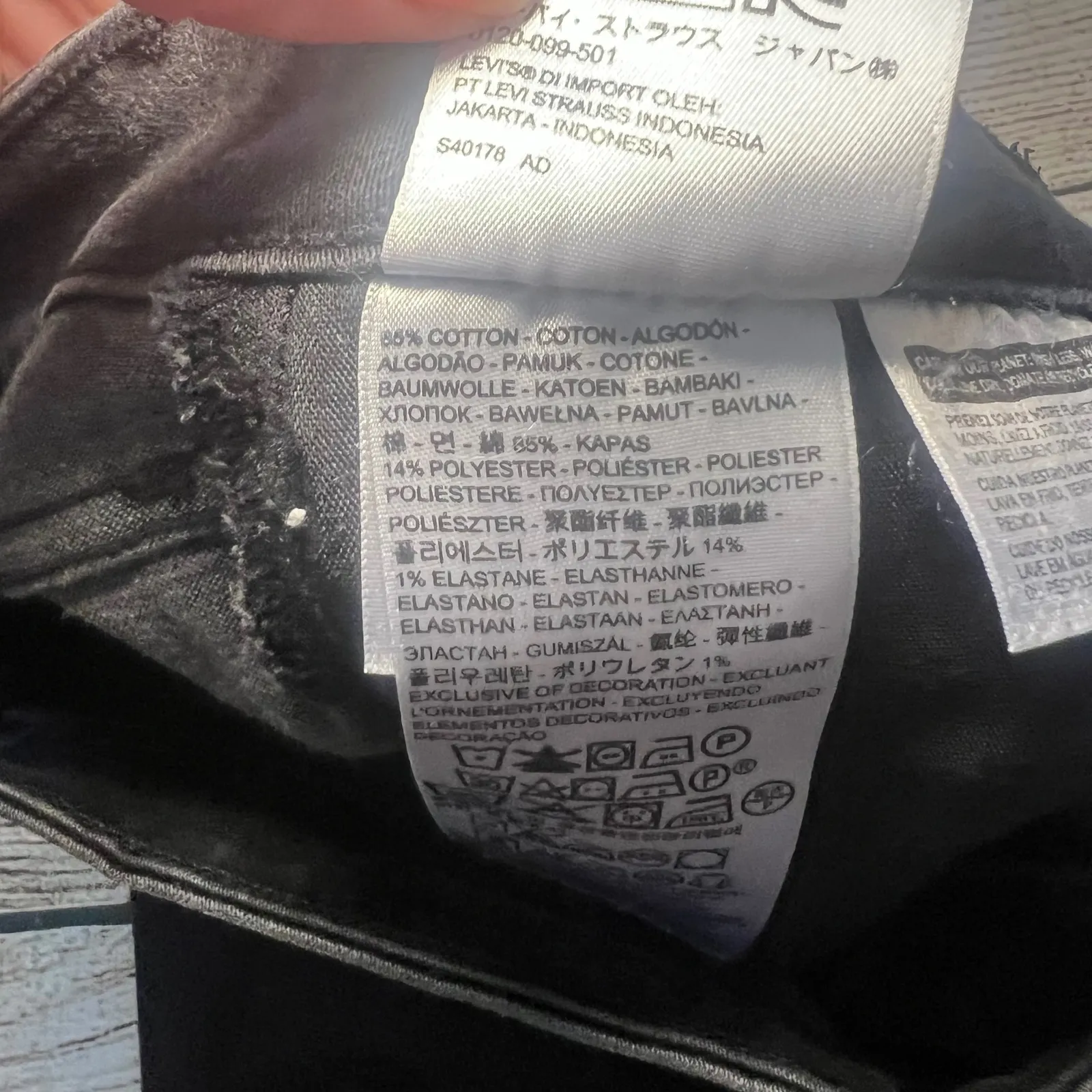 Levi's Classic Mid Rise Skinny Jeans Black‎ Wash Womens 6 Denim Pants Grunge - Image 6