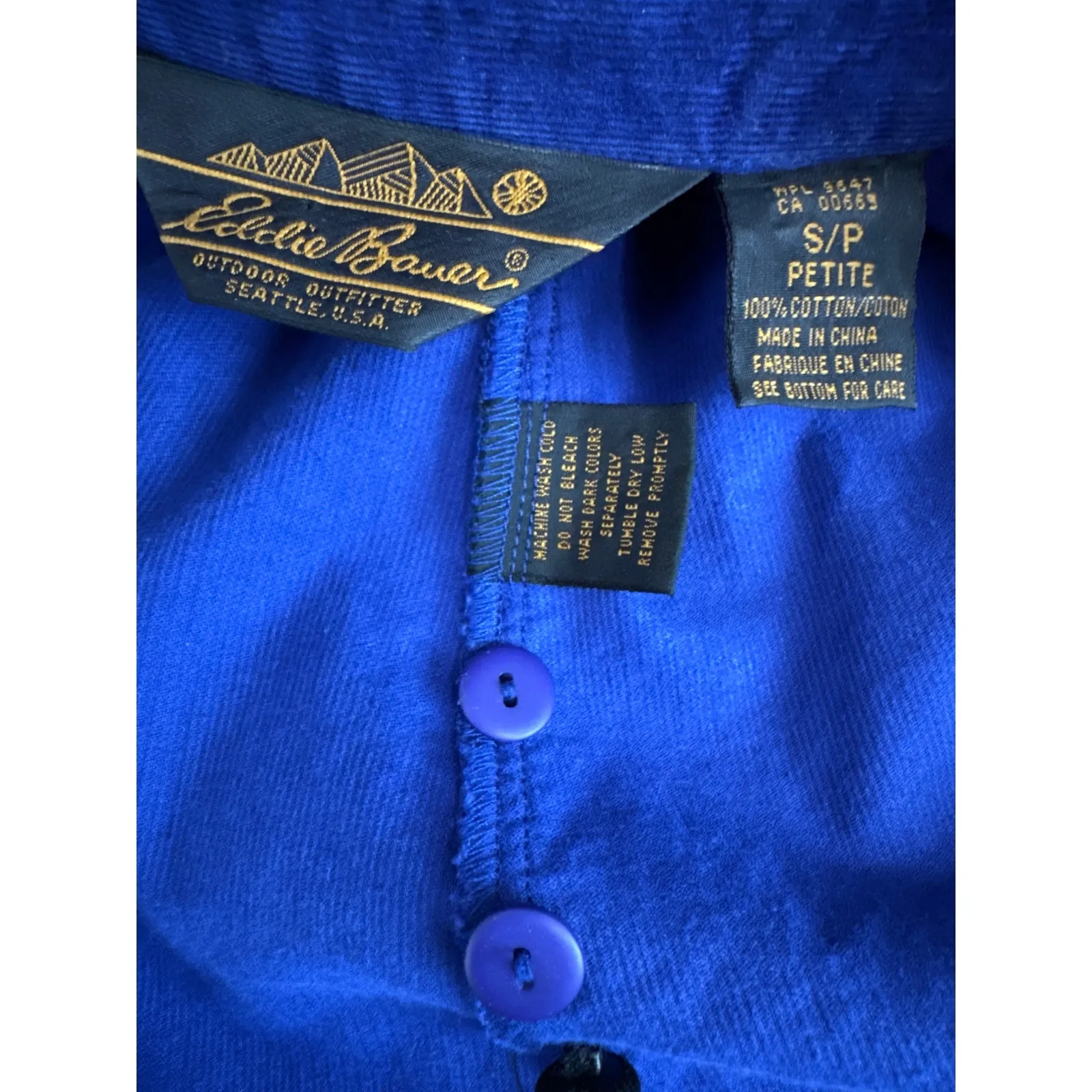 Vintage 1990s Eddie Bauer Corduroy Embroidered Midi Dress Small Petite - Image 12