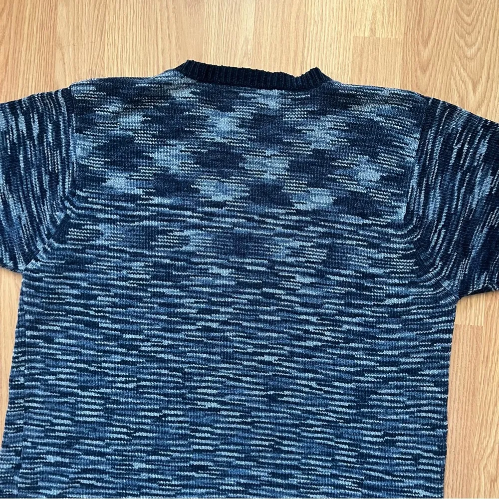 Vintage Blast Silk Blend Sweater Knit Top Short Sleeve Women’s Size 2X Plus Size Blue - Image 9