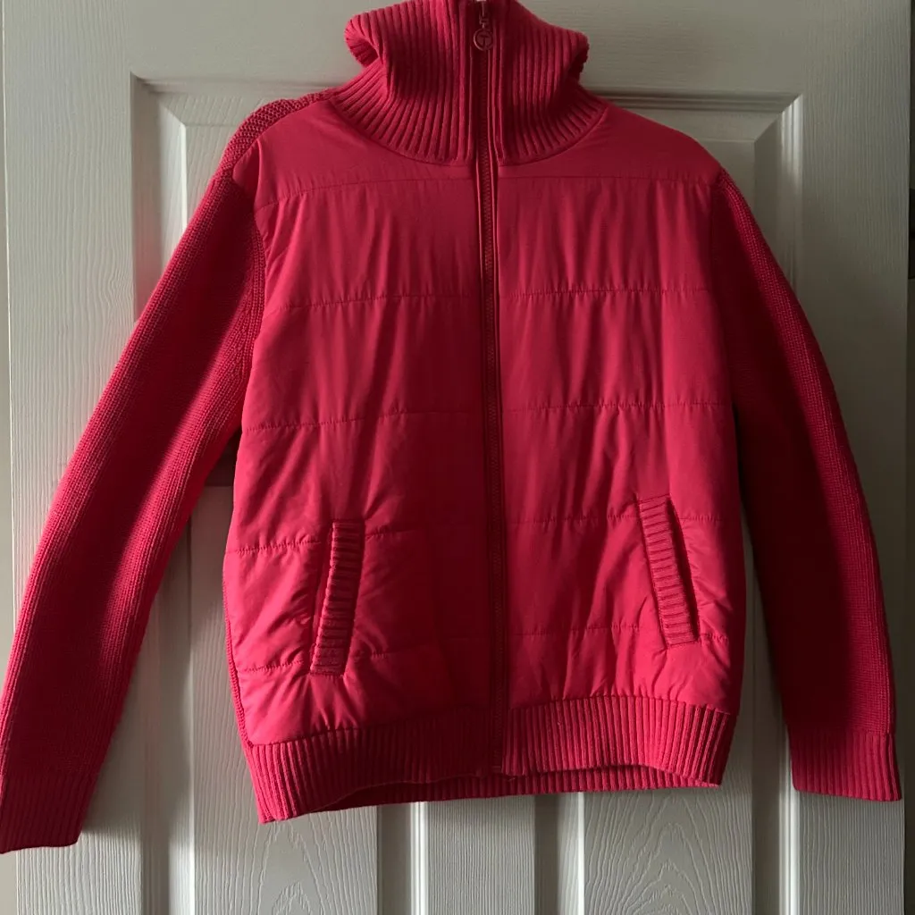 Talbots Quilted Full Zip Sweater Jacket Size Medium Outerwear - Image 11