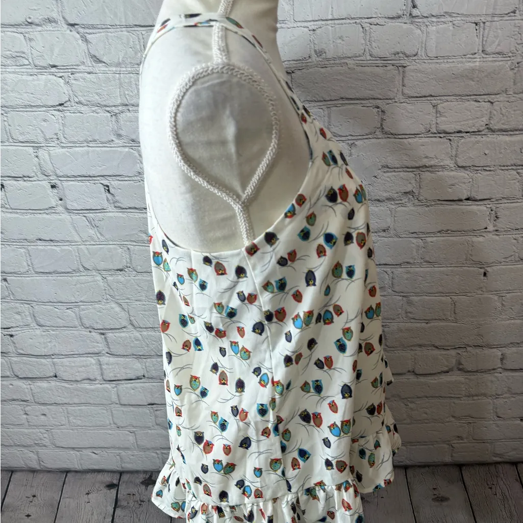 Audrey Women's Colorful owl print top size medium - Image 5