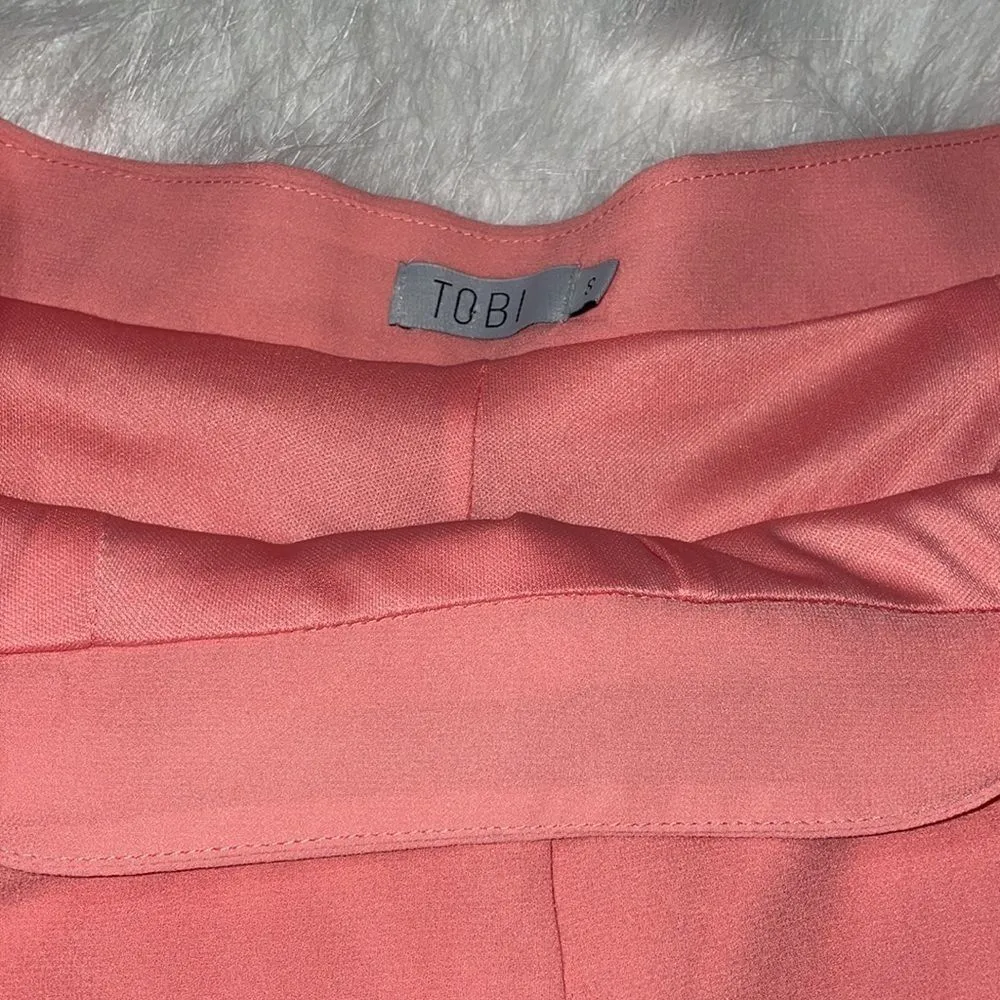 Tobi High Waisted Chiffon Coral  Layered Scalloped Shorts Size Small‎ - Image 4