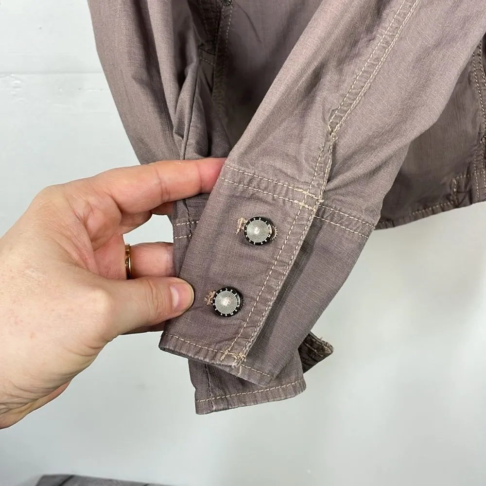 Armani Exchange  Y2K Fitted Collared Jacket Career Work size Medium - Image 5