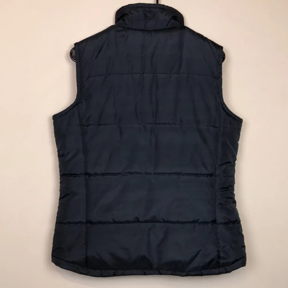 Gander Mountain Women’s Black Purple Plaid Interior Zip-Up Puffer Vest - Image 6