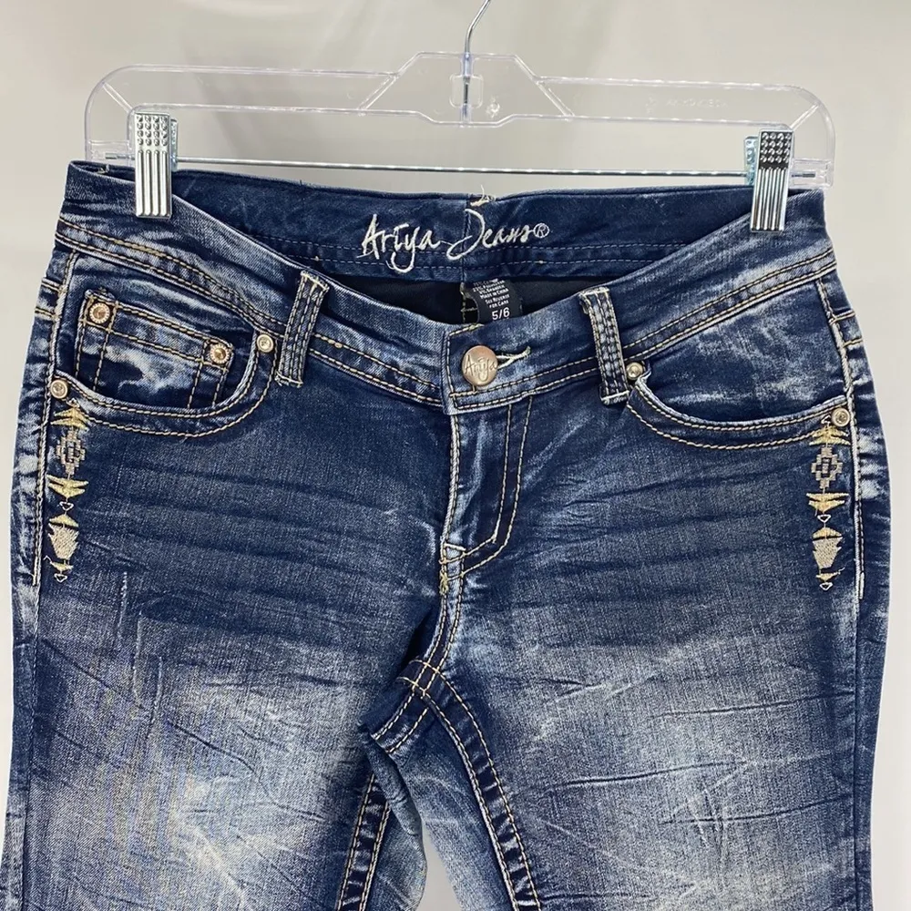 Aryia Lowrise bootcut tribal native Aztec southwestern embroidered jean western Size undefined - Image 2