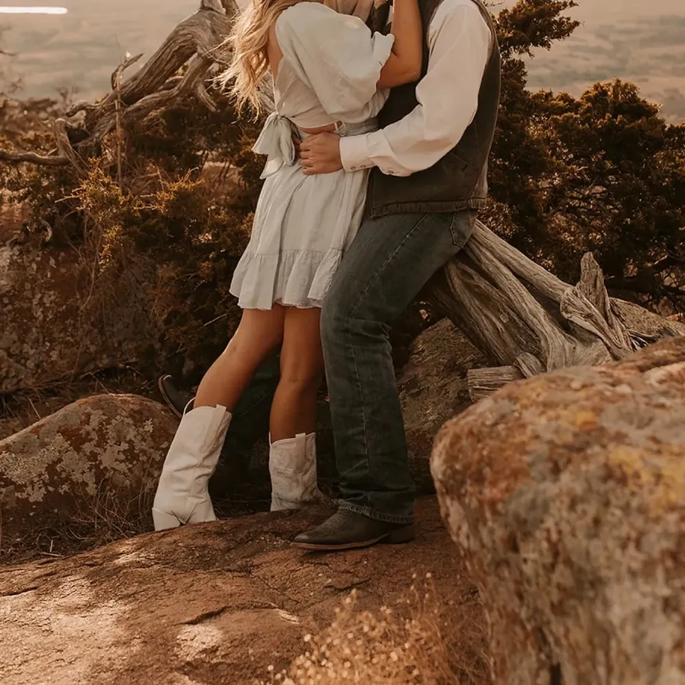 JEFFREY CAMPBELL Dagget White Cowgirl Boots 9 - Image 5