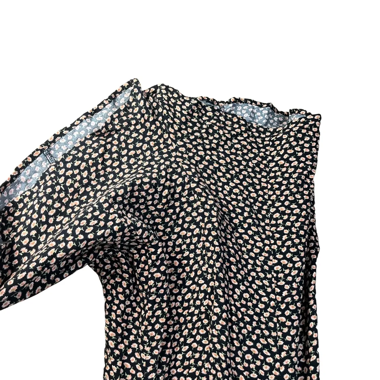 American Eagle‎ Romper Womens Size S Black Floral Sleeveless Button Down - Image 7