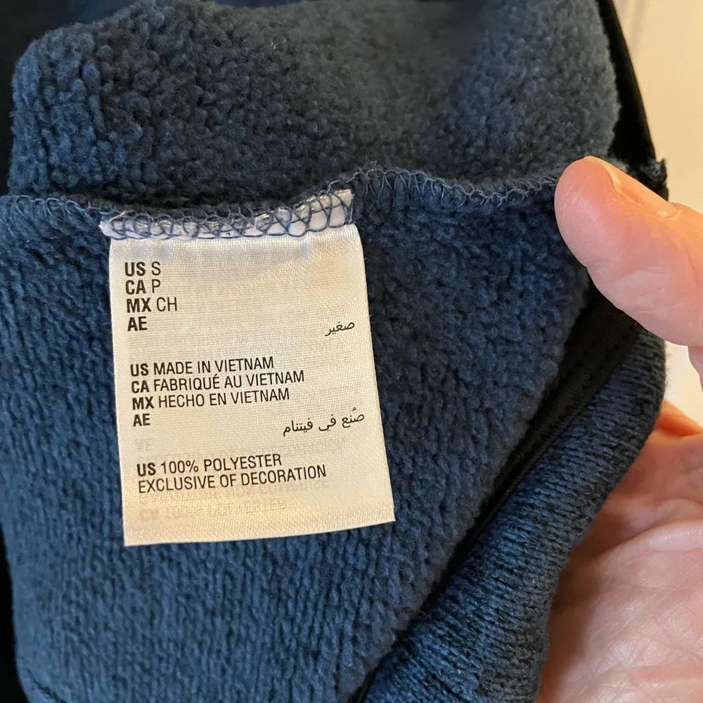 Ideology Blue Navy zip up Hoodie size SM - Image 4