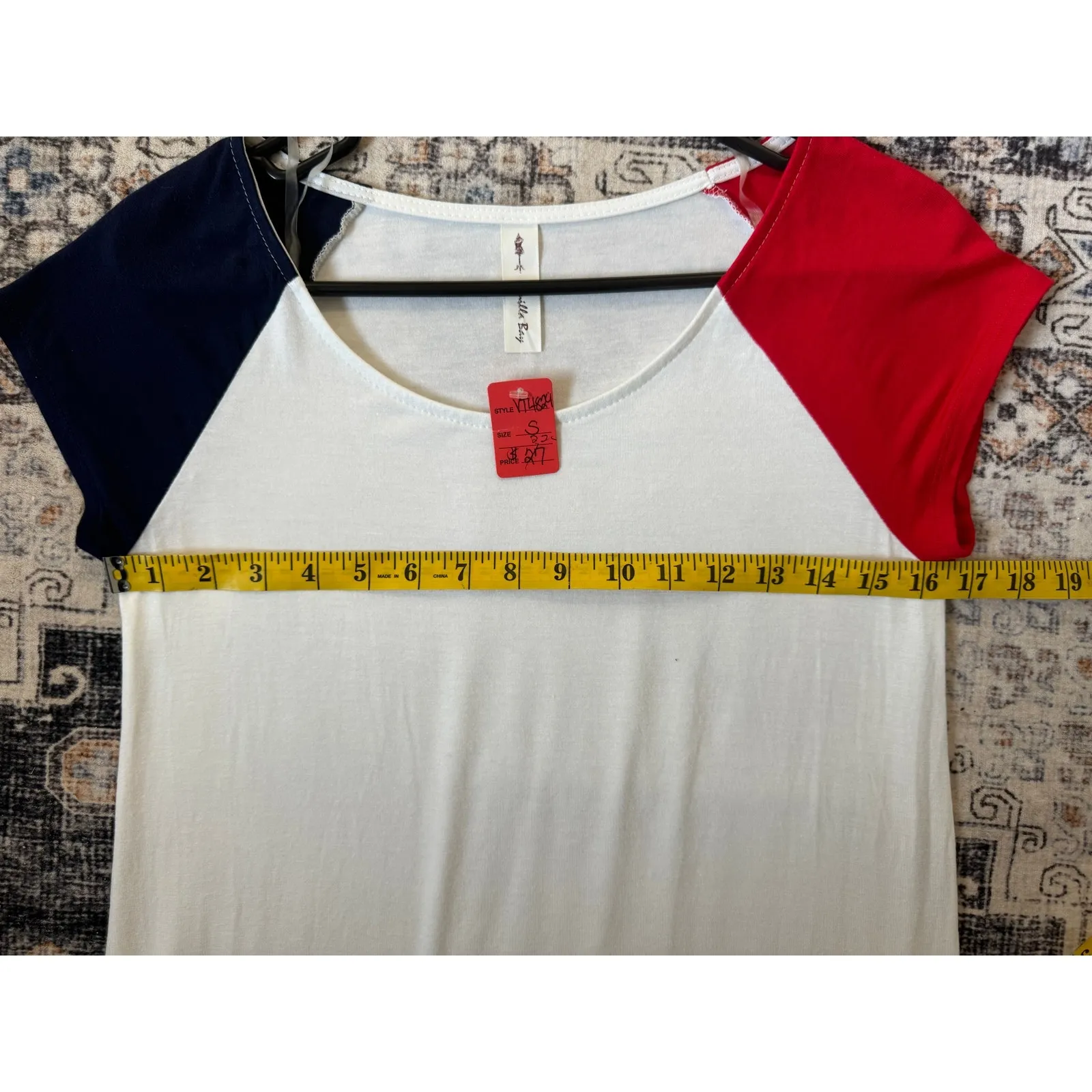 Patriotic‎ American Flag Top Small NWT July Fourth Memorial - Image 5