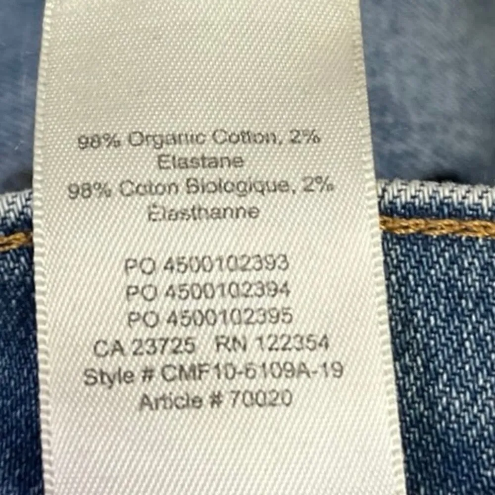 Aritzia Denim Forum Blue Light Wash The Bailey High Rise Crop Flare Jeans Sz 23 - Image 6