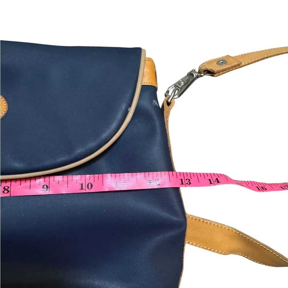 Vintage King Ranch Purse Navy and Tan with customization of initials Blue - Image 10