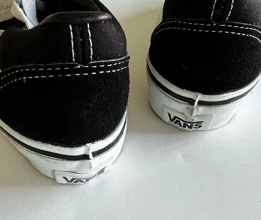Vintage Early 90s Vans Black/White Old Skool. Size 5.5 Men, 7 Women. - Image 8