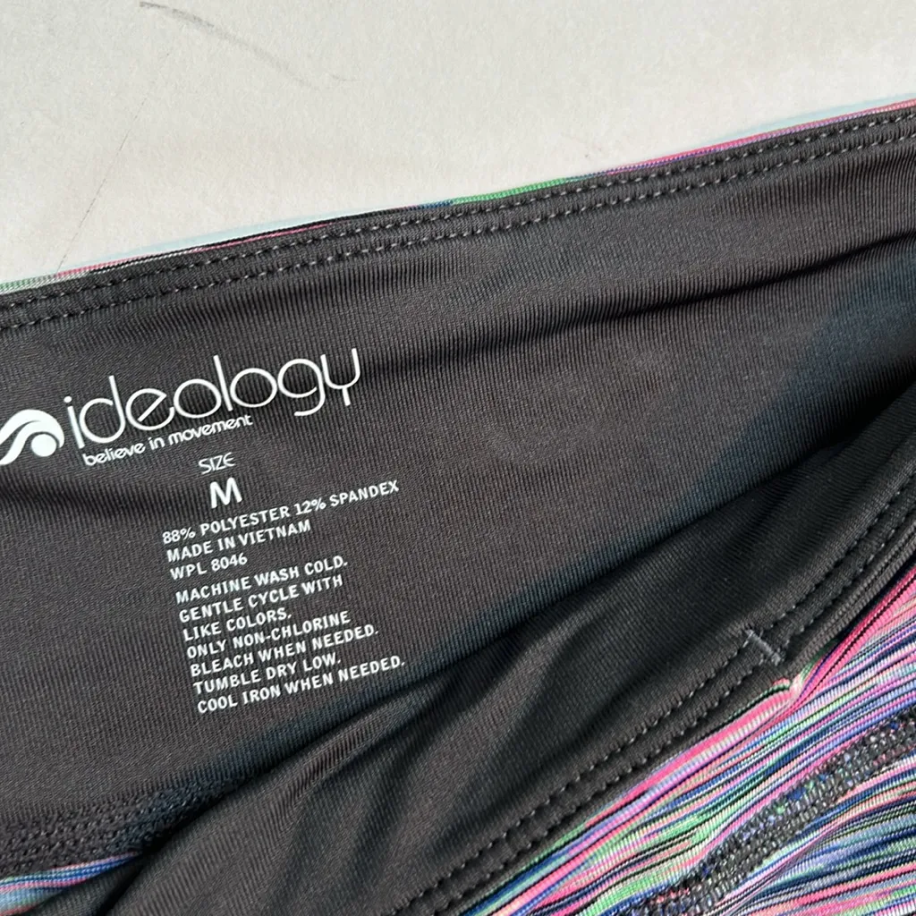 Ideology athletic pink and multi colored space dye cropped leggings Size Medium - Image 11