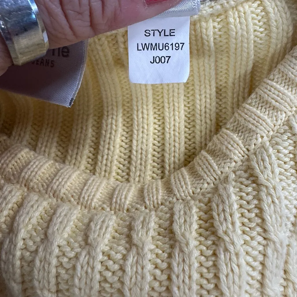 Liz Claiborne • LizWear 2 Tone Sweater Vintage Tan Yellow Size Lg Classic Preppy - Image 8