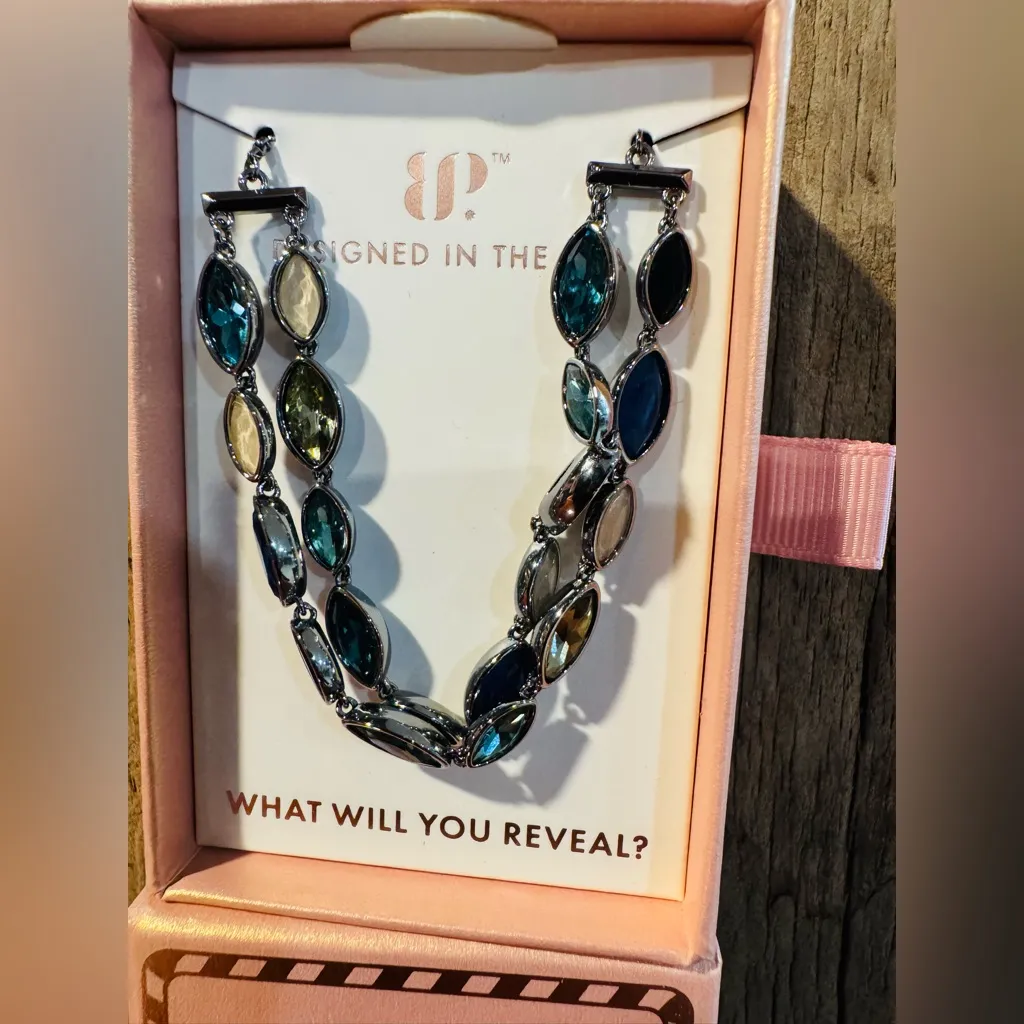 Jewel Candy Bracelet BR65019 Sleek & Sassy blueberry truffle on Hematite. Blue - Image 2