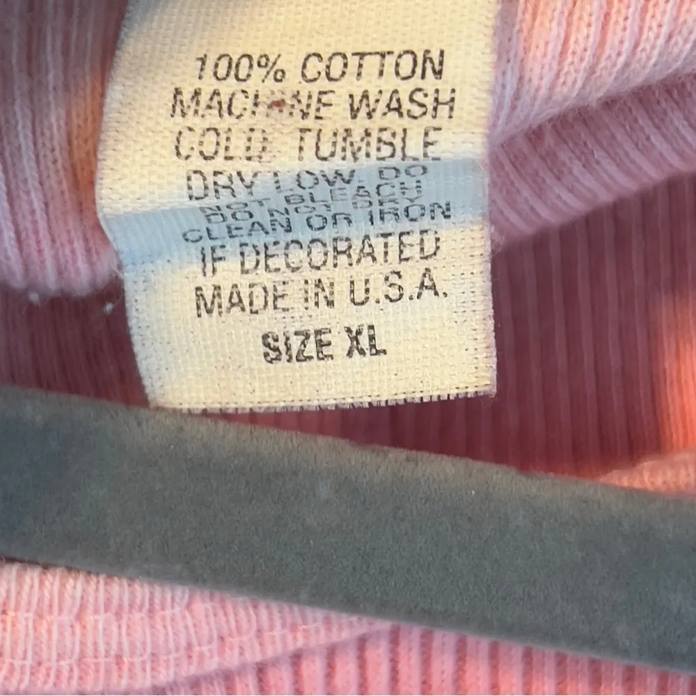 Universal Studios Orlando Vintage XL Scoopneck Ribbed Tank Top Summer Va… Pink - Image 5