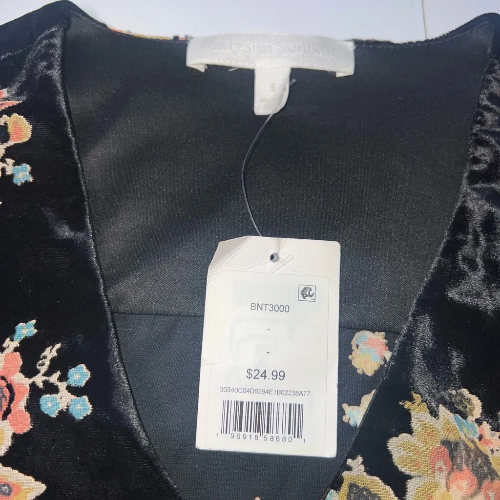 Adyson Parker Velvet / Floral Size S Black - Image 3
