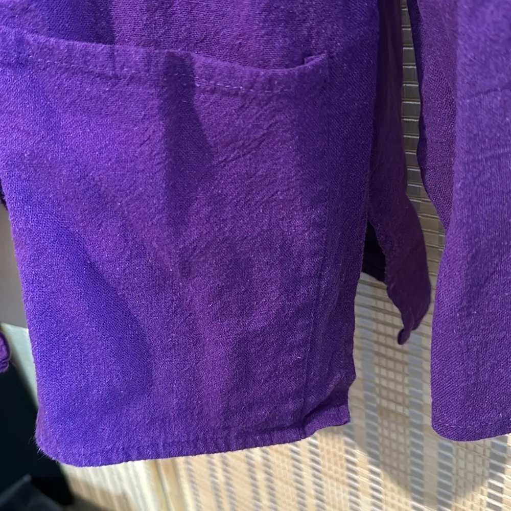 100% Cotton Unbranded Dark Purple Asian Style Jacket Frog Closures Thailand Size undefined - Image 11