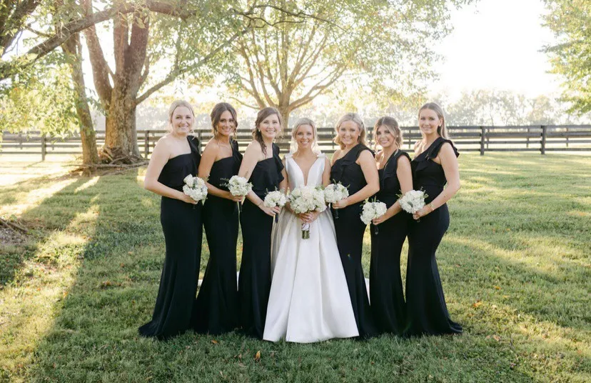 Lulus Black One Shoulder Gown - Image 5