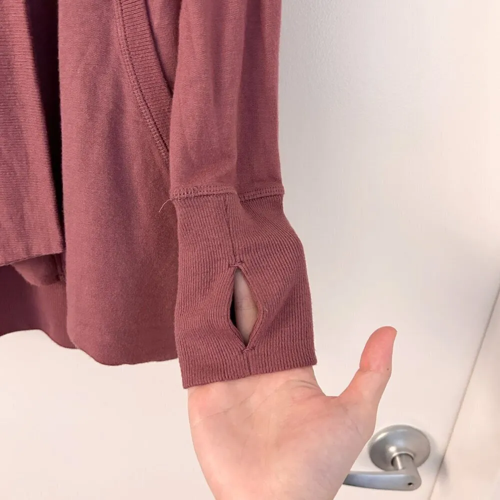 Athleta Pranayama Restore Wrap Cardigan in Victorian Berry Size XXS LIKE NEW - Image 4