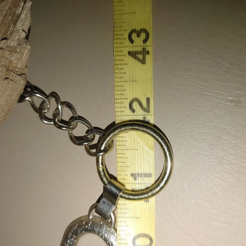 Link Belt Vintage Gold Silver Metal Chain Oval Round Clasp Closure Adjustable - Image 5