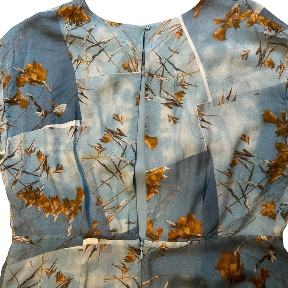 NWT, Stockholm Atelier & Other Stories Blue Floral Mini Dress, Sz 12 - Image 10