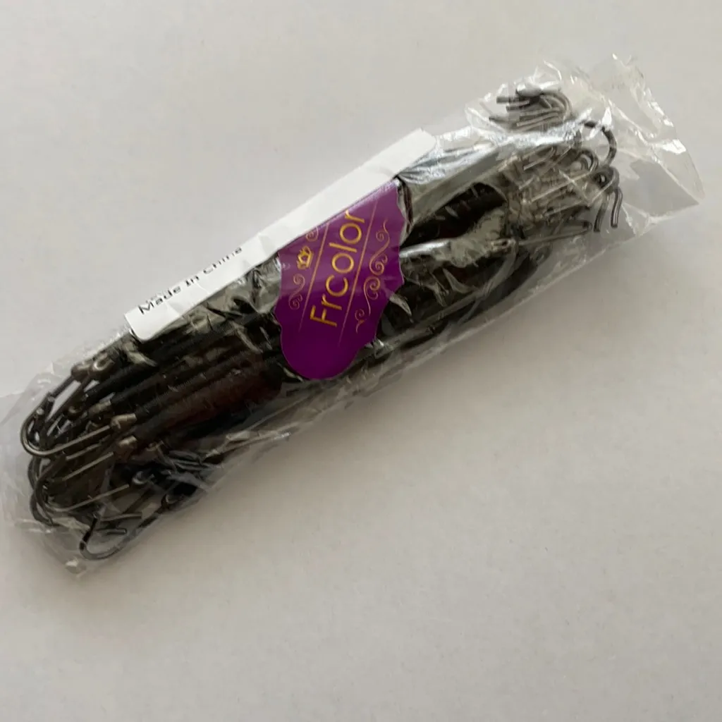 black 20 Ponytail hooks hairbands damage free hair black new in package style - Image 4