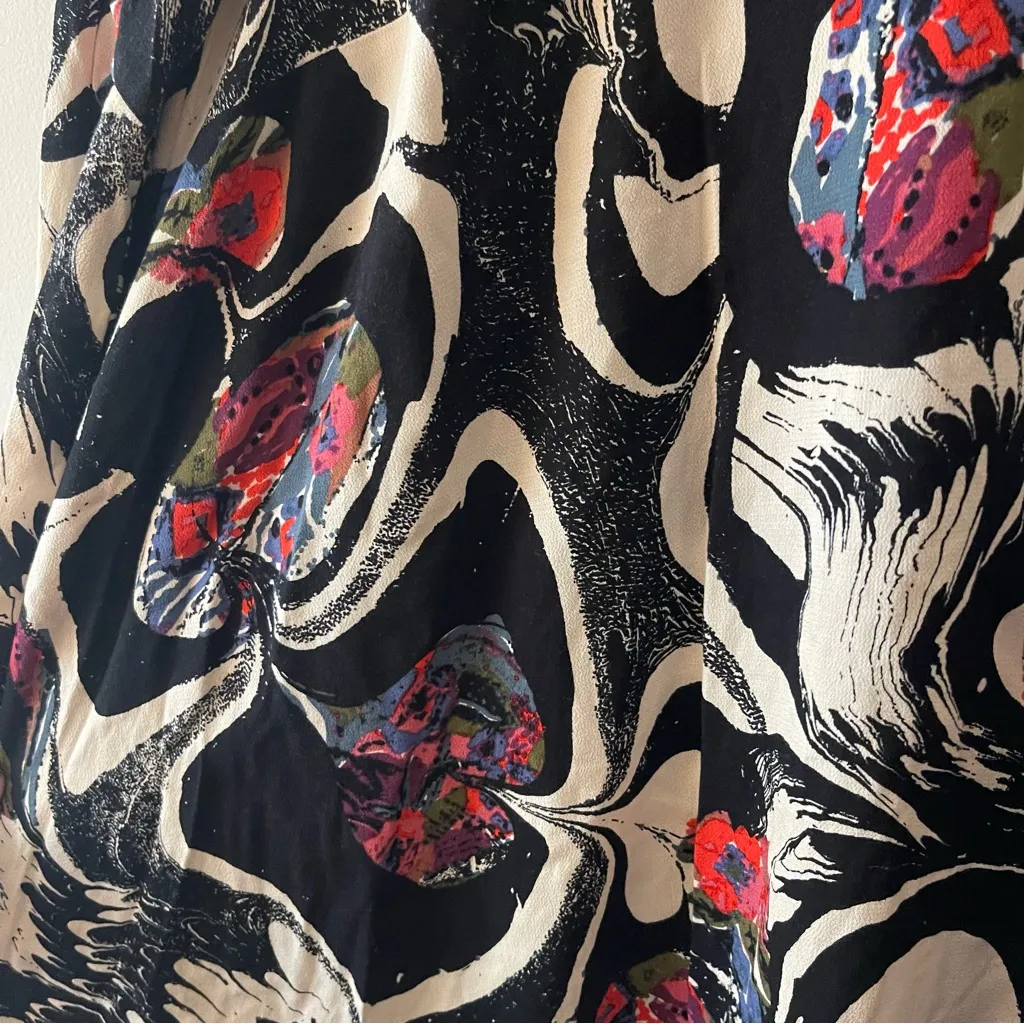 Vintage Drift Away Halter Mini Dress XS Western Boho Long Sleeve - Image 7