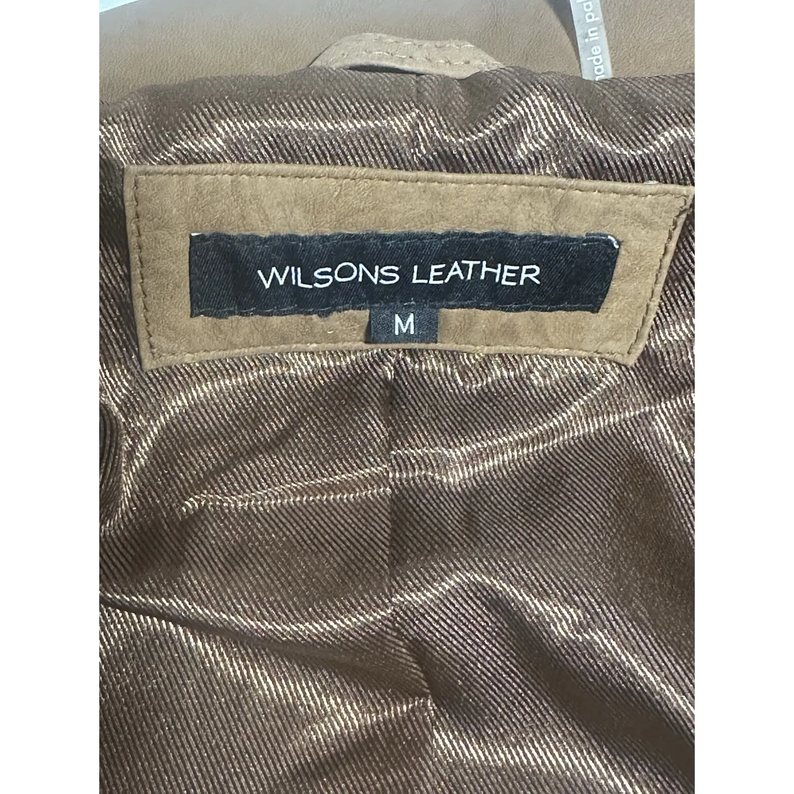 Wilsons Leather Chloe Trucker Jacket Womens Size Medium Retro 90s Biker Brown - Image 8