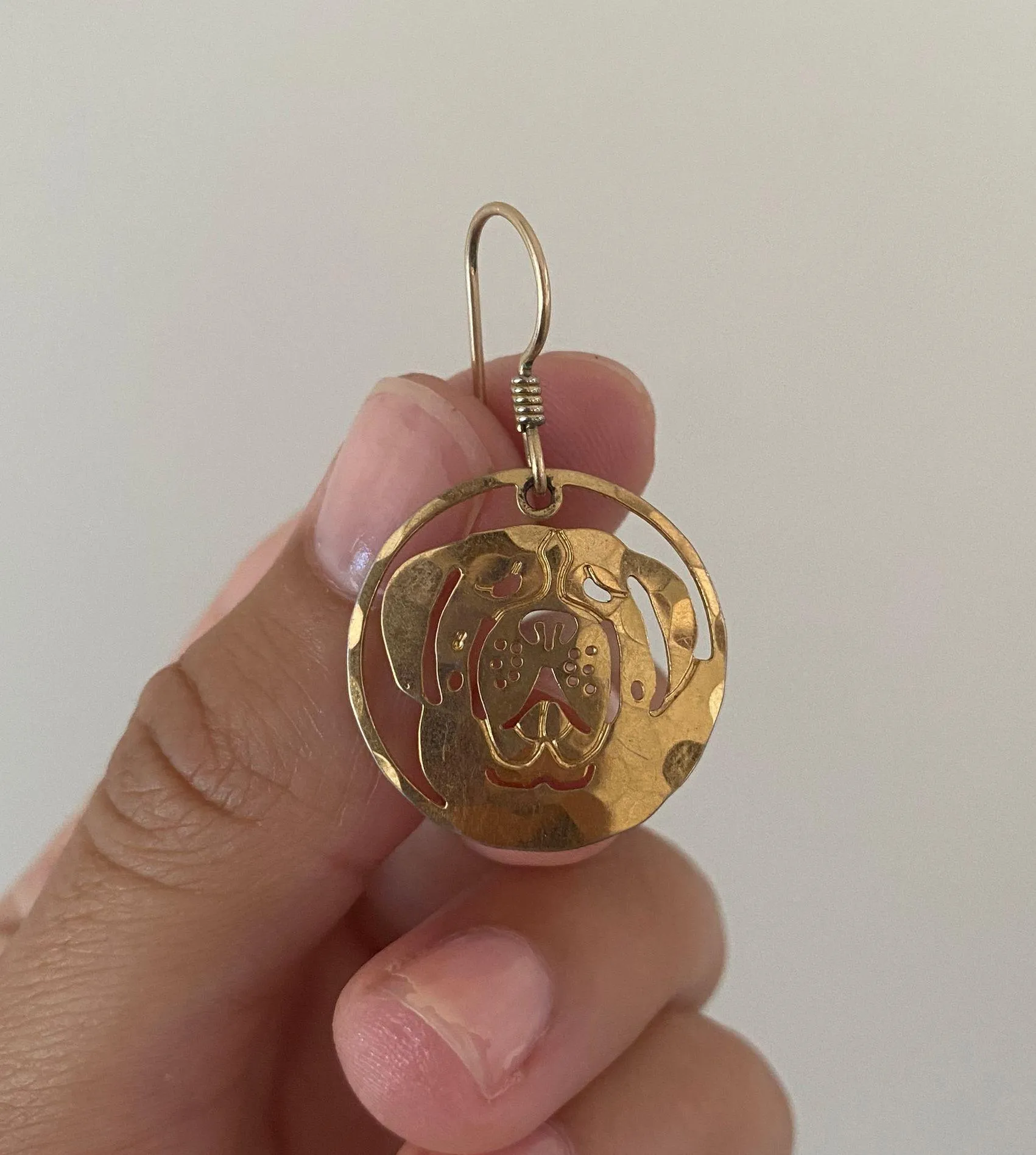 Dog Single Golden Earring Gold - Image 3