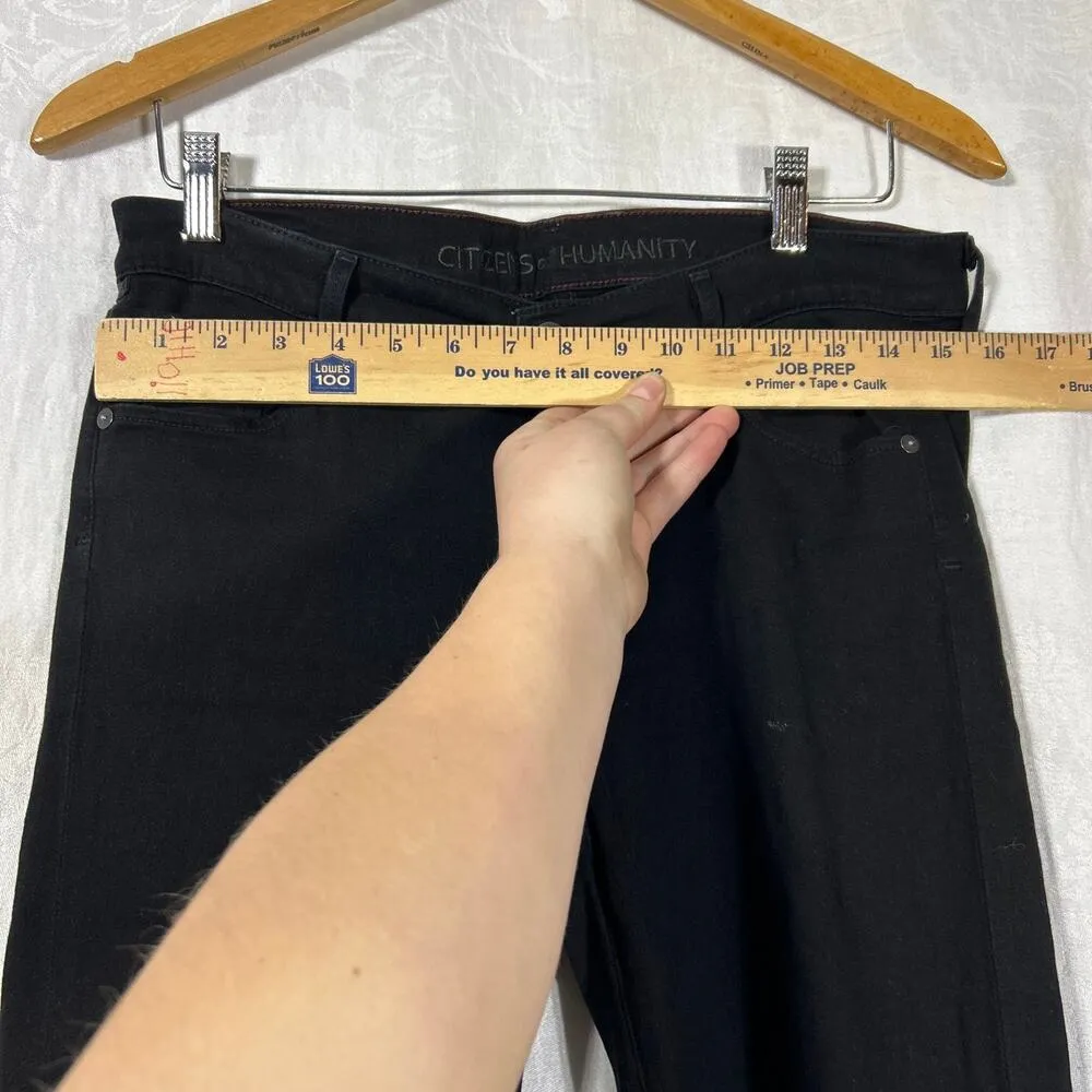Citizens of Humanity Jeans 31 Black Thompson Medium Rise 29" Skinny Stretch - Image 7