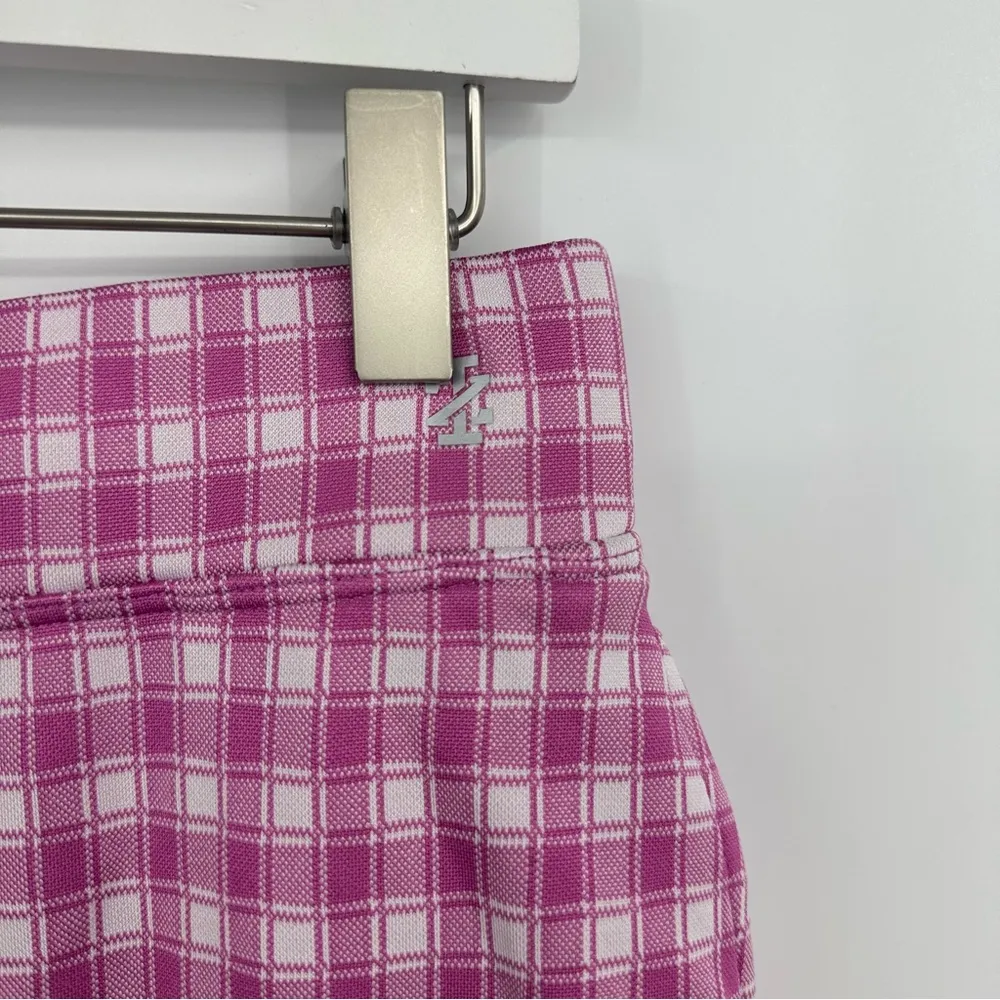 Izod Vintage Y2K Style Checkerboard Print Ruffle Hem Mini Skirt Size Small - Image 3