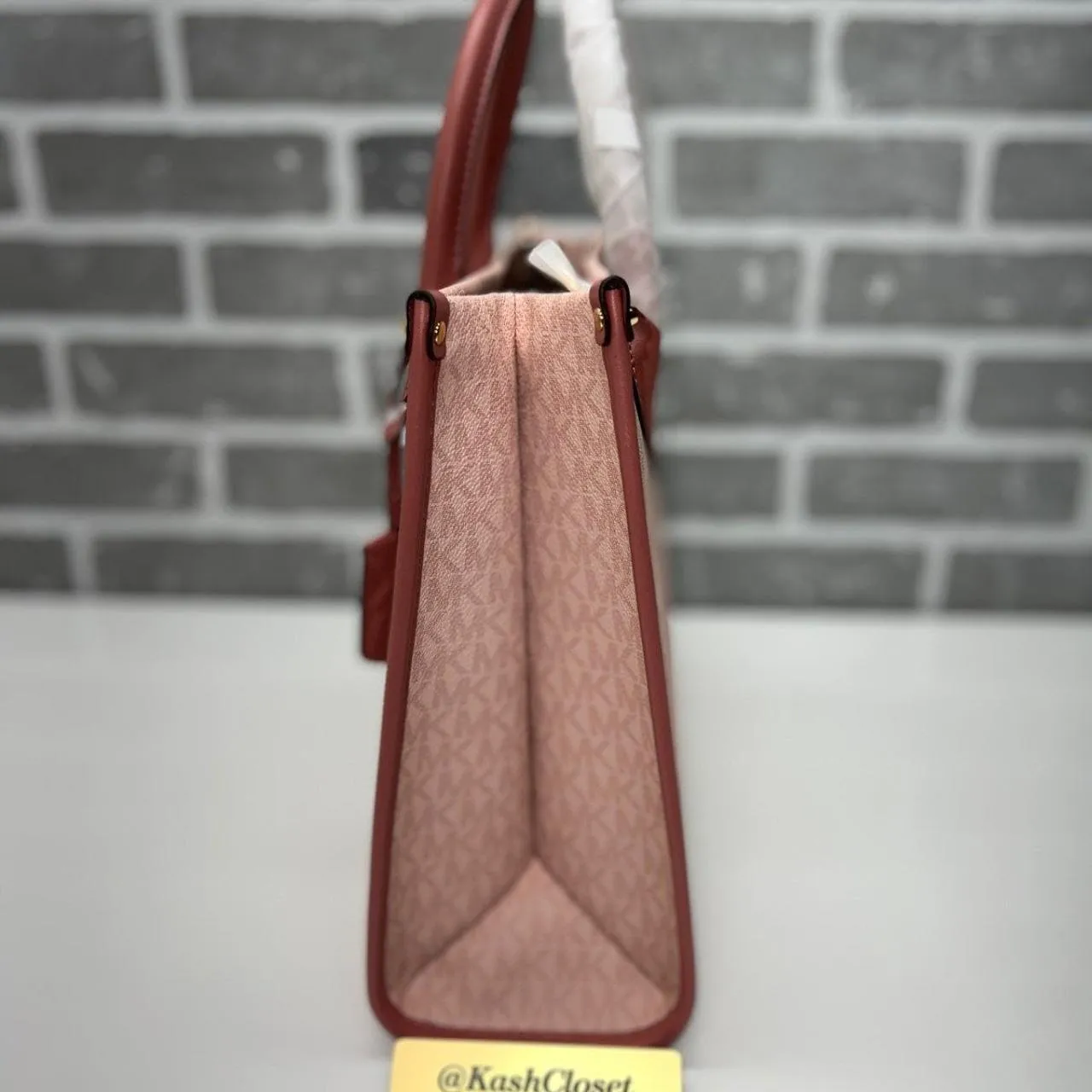 Michael Kors DK Powder Blush Mirella Tote Medium MK Signature Purse - Image 4