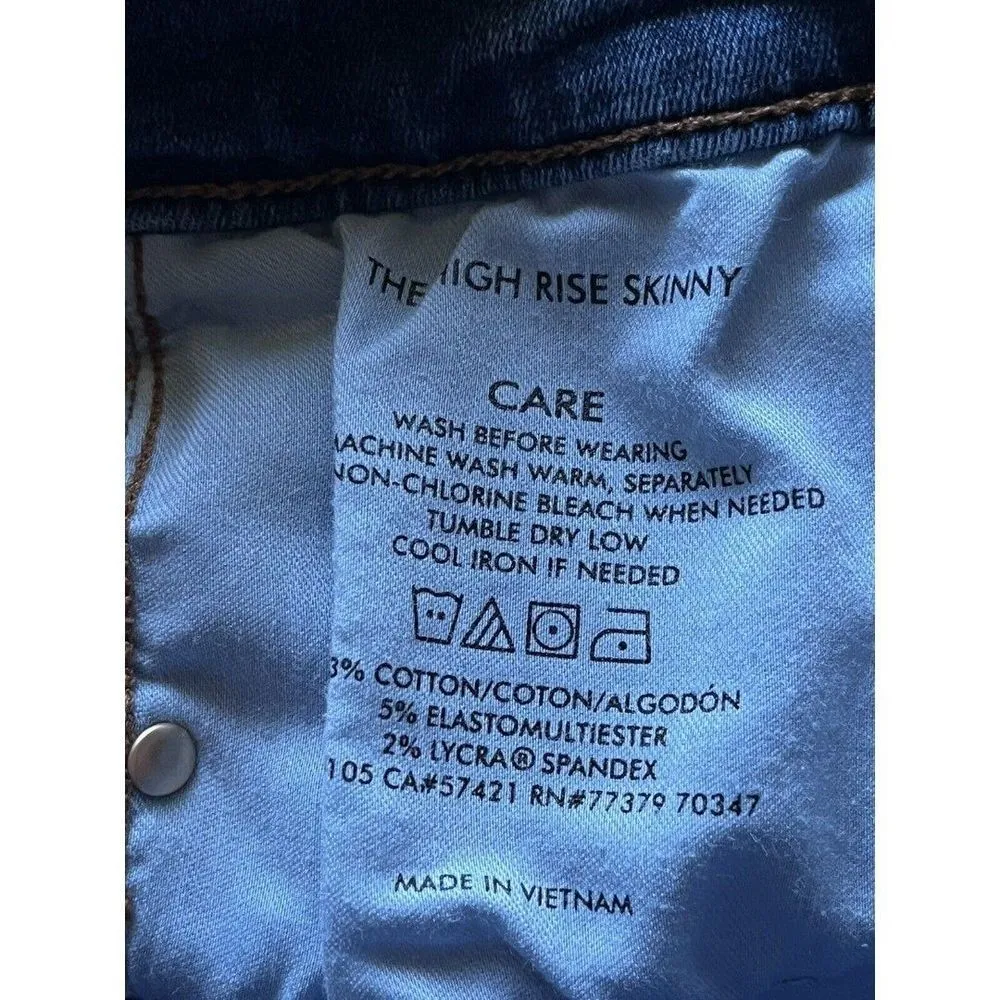 Ann Taylor Womens The High Rise Skinny Medium Wash Classic Modern 4 Retro - Image 4