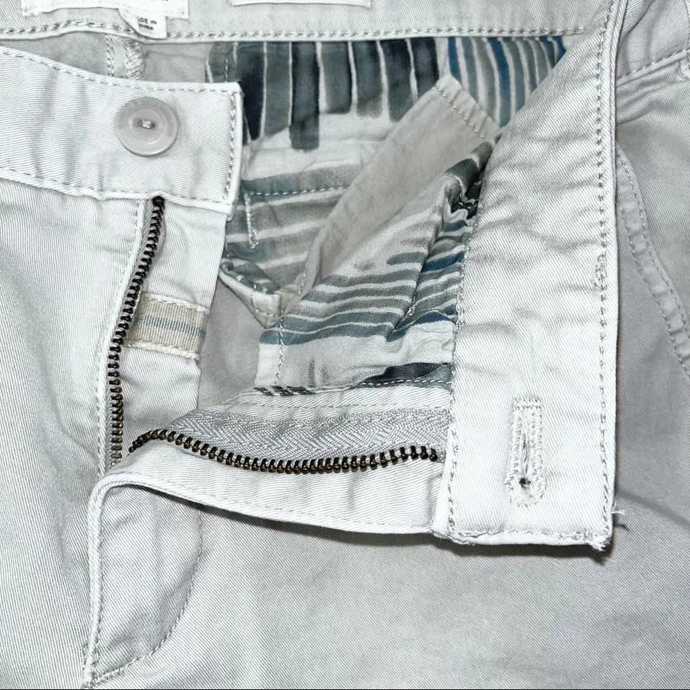 ANTHROPOLOGIE // CHINO Khaki Relaxed Floral Patched Distressed Chino Pants 28 - Image 11